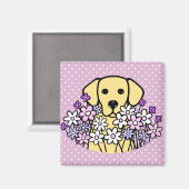 ビューティフルソウルイエローラブラドールイラストレーション マグネット (正面/裏面)