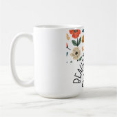 ビューティフルソウルフローラグラフィックデザイン 感動的 コーヒーマグカップ (左)