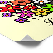 ビューティフルソウルブラックラブラドールイラストレーション ポスター (角)