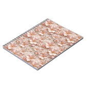 ビューティフルソフトピンクパステルフローラ開花 ノートブック (左側)