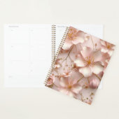 ビューティフルソフトピンクパステルフローラ開花 プランナー手帳 (ディスプレー)