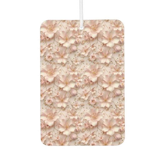 ビューティフルソフトピンクパステルフローラ カーエアーフレッシュナー (正面)