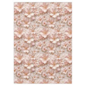 ビューティフルソフトピンクパステルフローラ テーブルクロス (正面)