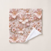 ビューティフルソフトピンクパステルフローラ バスタオルセット (ウォッシュタオル)