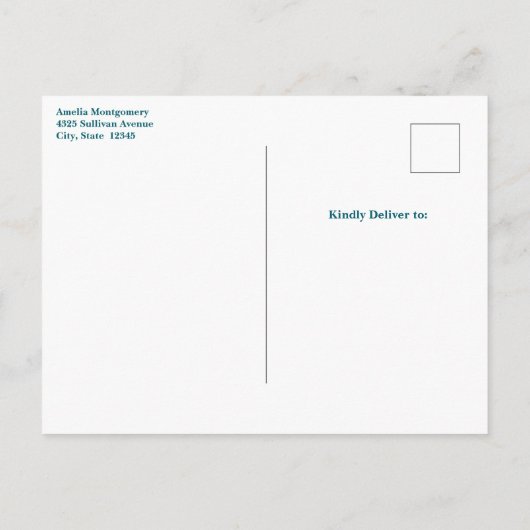 ビューティフルソレルホースポートレート誕生日 インビテーションポストカード (裏面)