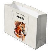 ビューティフルソレルホースポートレート誕生日 ラージペーパーバッグ (裏面アングル)