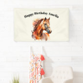ビューティフルソレルホースポートレート誕生日 横断幕 (インサイチュ)