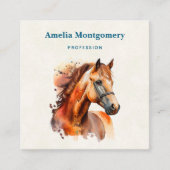 ビューティフルソレルホースポートレート スクエア名刺 (正面)