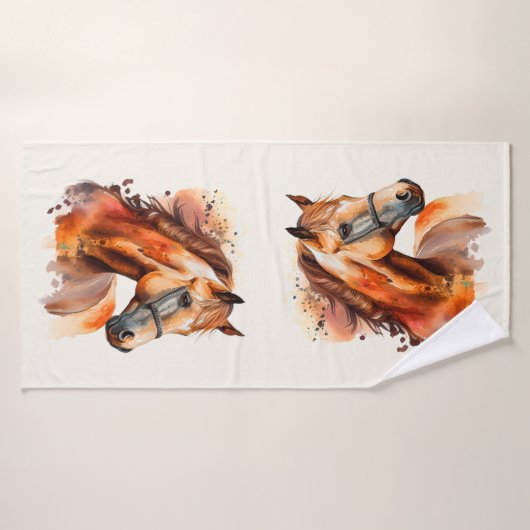 ビューティフルソレルホースポートレート バスタオルセット (バスタオル)