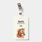 ビューティフルソレルホースポートレート バッジ (裏面 （クリップ付）)