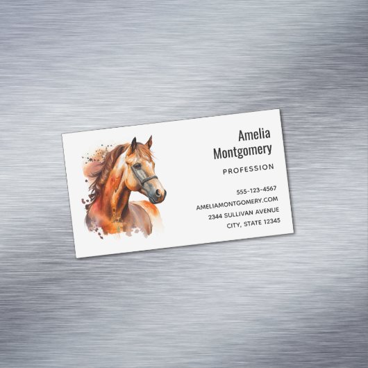 ビューティフルソレルホースポートレート マグネット名刺 (インサイチュ)