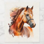 ビューティフルソレルホースポートレート ワインラベル (シングルラベル)