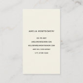 ビューティフルソレルホースポートレート 名刺 (裏面)