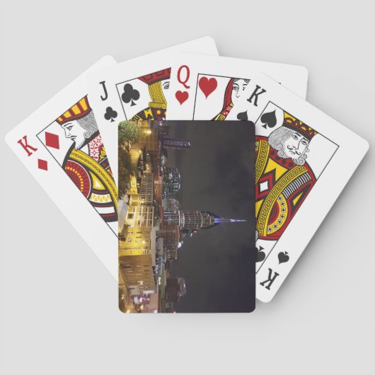 ビューティフルダウンタウンナッシュビルテネシーat Night トランプ (裏面)