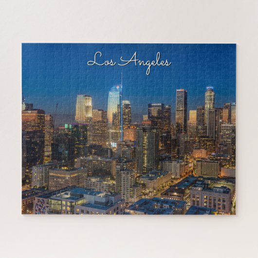 ビューティフルダウンタウンロサンゼルスアットサンセット ジグソーパズル (横)