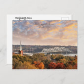 ビューティフルダベンポートアイオワクワッドシティズポストカード ポストカード (正面/裏面)