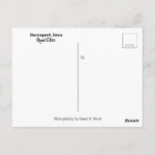 ビューティフルダベンポートアイオワクワッドシティズポストカード ポストカード (裏面)