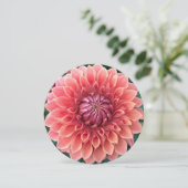 ビューティフルダリアハッピーバースデーカスタム文字サークル カード (スタンド正面)