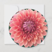 ビューティフルダリアハッピーバースデーカスタム文字サークル カード (正面)