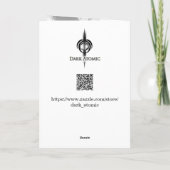 ビューティフルダーク&ゴシックバラスカル誕生日カード カード (裏面)