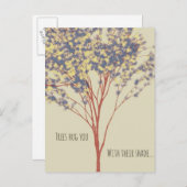 ビューティフルツリーアート引用文はがき ポストカード (正面/裏面)