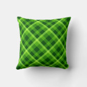 ビューティフルツリーグリーンプレイド装飾用クッション クッション (裏面)