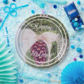 ビューティフルツリーパインコーンハッピーホリデーパーティー ペーパープレート (パーティー)