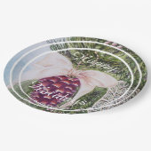 ビューティフルツリーパインコーンハッピーホリデーパーティー ペーパープレート (アングル)