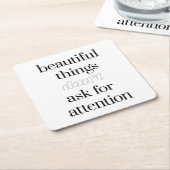 ビューティフルティーズ紙コースター スクエアペーパーコースター (アングル)