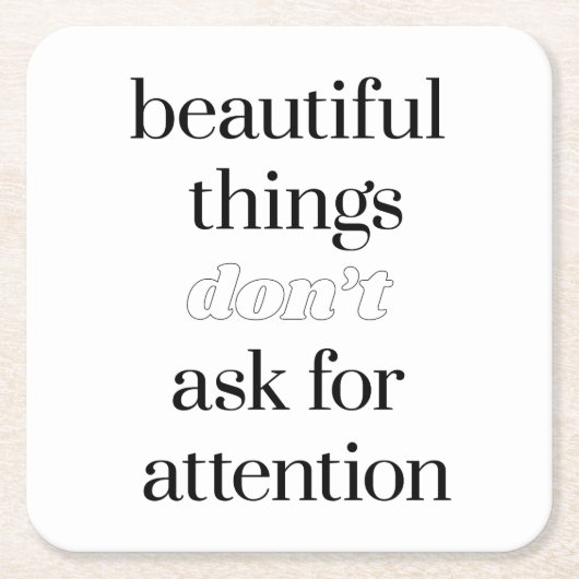 ビューティフルティーズ紙コースター スクエアペーパーコースター (正面)