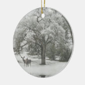 ビューティフルディアインザスノークリスマスオーナメント セラミックオーナメント (左)