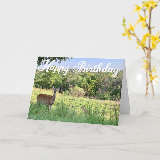 ビューティフルディアフォト自然ハッピーバースデー カード (黄色い花)