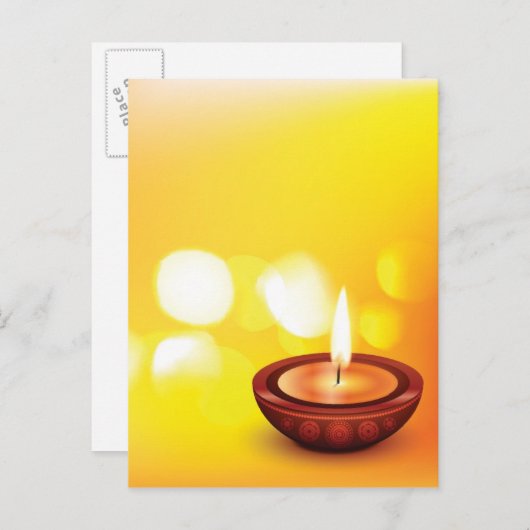 ビューティフルディワリディヤイラストレーション ポストカード (正面/裏面)