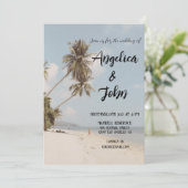 ビューティフルデイビーチトラベルバケーション結婚ズ 招待状 (スタンド正面)