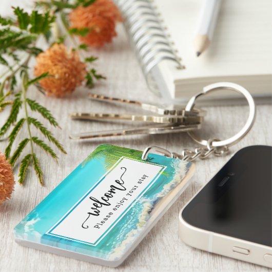 ビューティフルデイビーチバケーションレンタル キーホルダー (正面右)