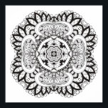 ビューティフルデコスクエアドードル2 ポスター<br><div class="desc">Vector Beautiful Deco Monochrome Contour Square | ©と® Bigstock® – 全著作権所有。</div>