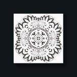 ビューティフルデコスクエアドードル6 キャンバスプリント<br><div class="desc">Vector Beautiful Deco Monochrome Contour Square | ©と® Bigstock® – 全著作権所有。</div>