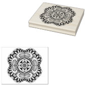 ビューティフルデコスクエアドードル ラバースタンプ (押印)