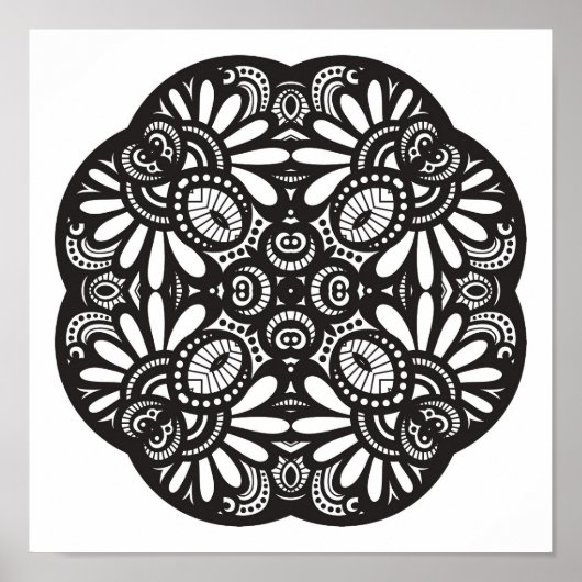 ビューティフルデコブラックスクエアドードル2 ポスター (正面)