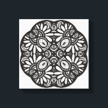 ビューティフルデコブラックスクエアドードル6 キャンバスプリント<br><div class="desc">Vector Beautiful Deco Black Square | ©と® Bigstock® – 全著作権所有。</div>