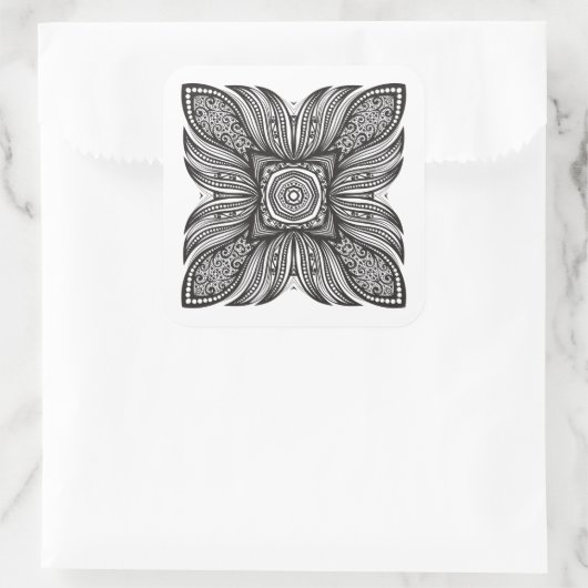 ビューティフルデコールスクエアドードル スクエアシール (バッグ)