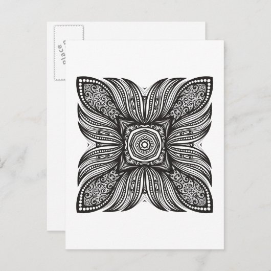 ビューティフルデコールスクエアドードル ポストカード (正面/裏面)