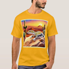 ビューティフルデザートヒョウGeckoデザイン Tシャツ