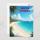 ビューティフルデスティンフロリダサンセットビーチ ポストカード (正面/裏面)