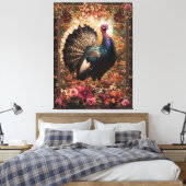 ビューティフルトルコフローラデザイン キャンバスプリント (インサイチュ (寝室))