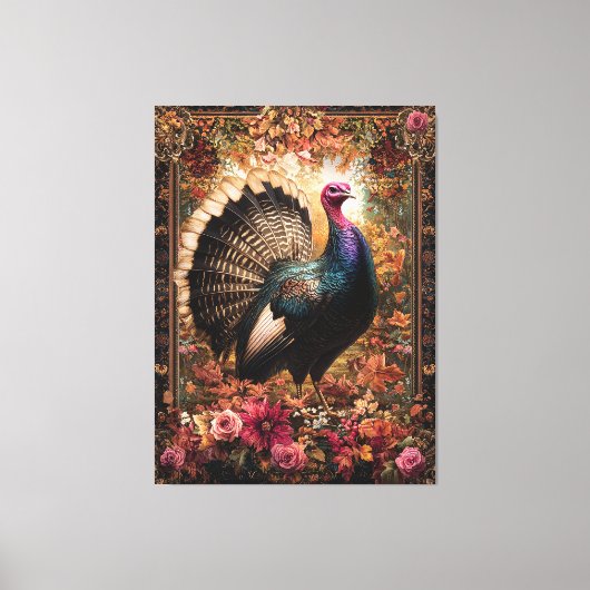 ビューティフルトルコフローラデザイン キャンバスプリント (正面)