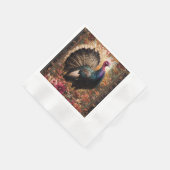 ビューティフルトルコフローラデザイン 縁ありカクテルナプキン (角)