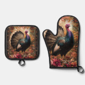 ビューティフルトルコフローラデザイン 鍋つかみ&鍋敷きセット (正面)