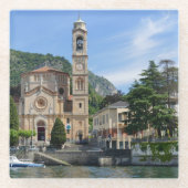 ビューティフルトレメッゾレイクコモイタリア ガラスコースター (正面)