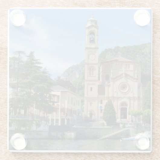 ビューティフルトレメッゾレイクコモイタリア ガラスコースター (裏面)